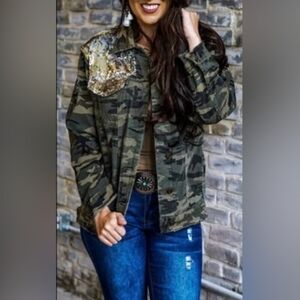 Sequin Camo Jacket